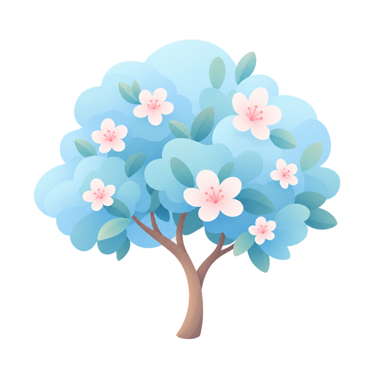 A young tree blossoms